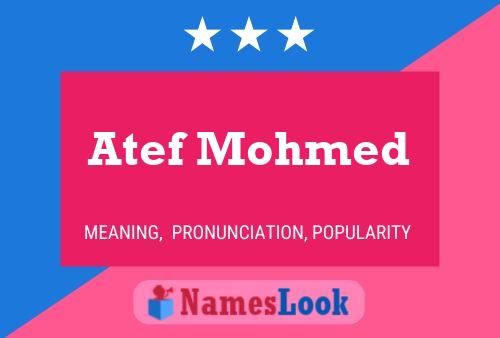 Affiche de nom Atef Mohmed