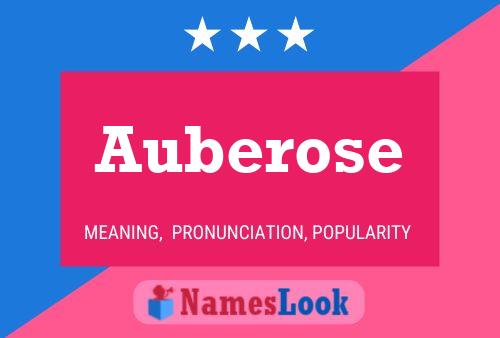 Affiche de nom Auberose