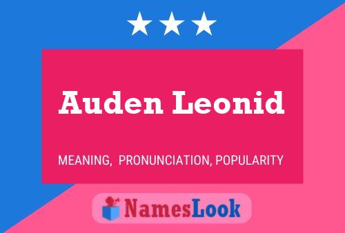 Affiche de nom Auden Leonid