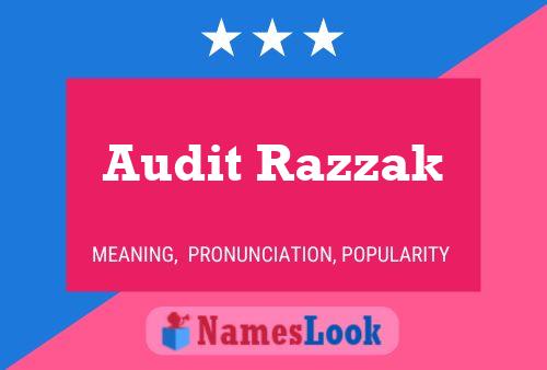 Affiche de nom Audit Razzak