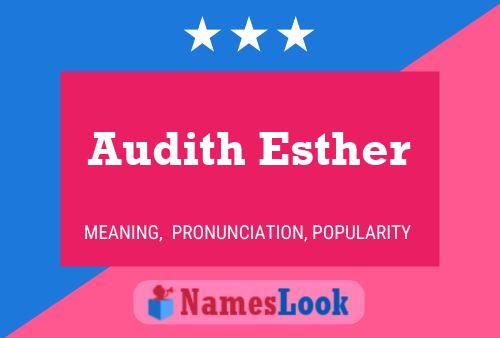 Affiche de nom Audith Esther