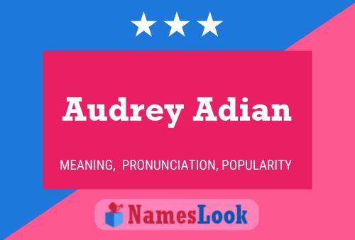 Affiche de nom Audrey Adian