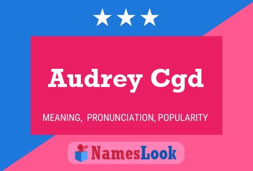 Affiche de nom Audrey Cgd