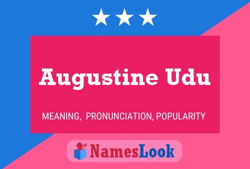 Affiche de nom Augustine Udu