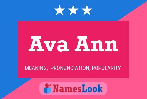 Affiche de nom Ava Ann