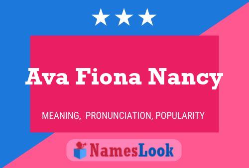 Affiche de nom Ava Fiona Nancy