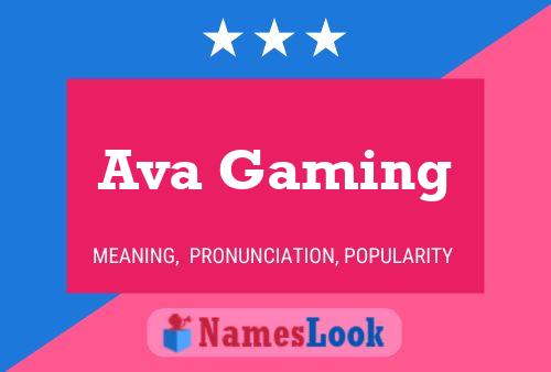 Affiche de nom Ava Gaming