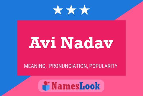 Affiche de nom Avi Nadav