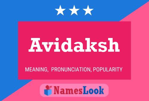 Affiche de nom Avidaksh