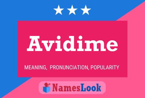 Affiche de nom Avidime