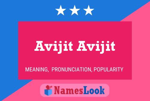 Affiche de nom Avijit Avijit