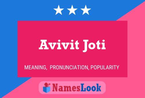 Affiche de nom Avivit Joti