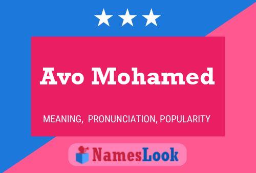 Affiche de nom Avo Mohamed