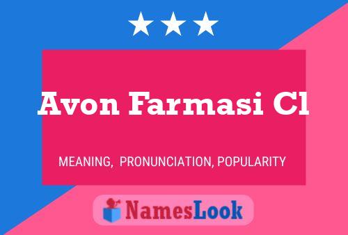 Affiche de nom Avon Farmasi Cl