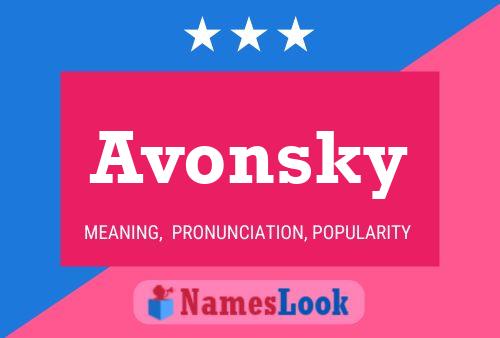 Affiche de nom Avonsky