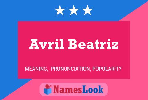 Affiche de nom Avril Beatriz