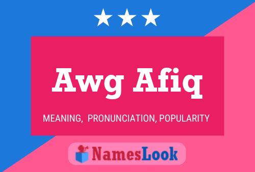 Affiche de nom Awg Afiq