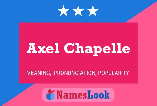 Affiche de nom Axel Chapelle