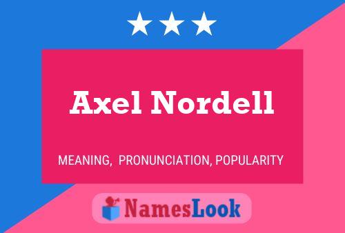 Affiche de nom Axel Nordell