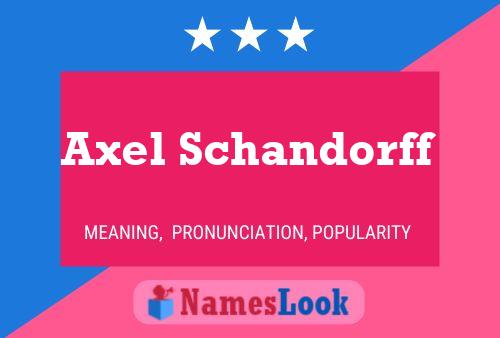 Affiche de nom Axel Schandorff