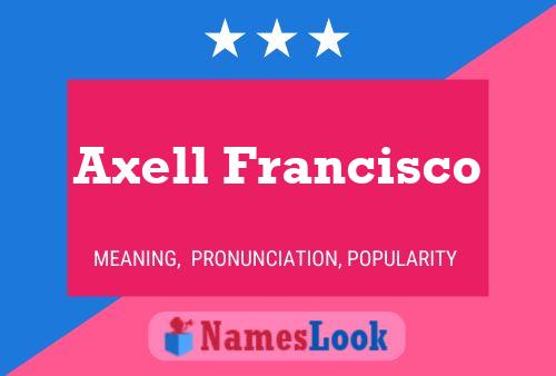 Affiche de nom Axell Francisco