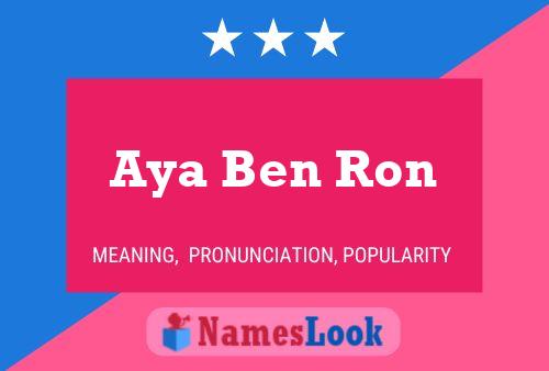 Affiche de nom Aya Ben Ron