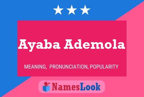 Affiche de nom Ayaba Ademola