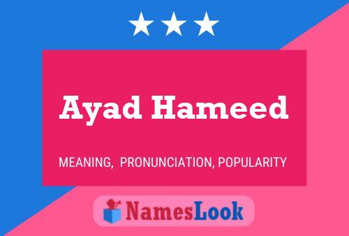 Affiche de nom Ayad Hameed