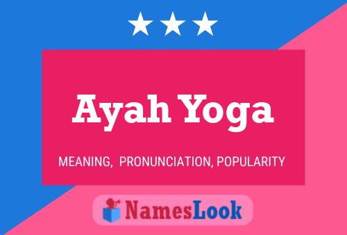 Affiche de nom Ayah Yoga