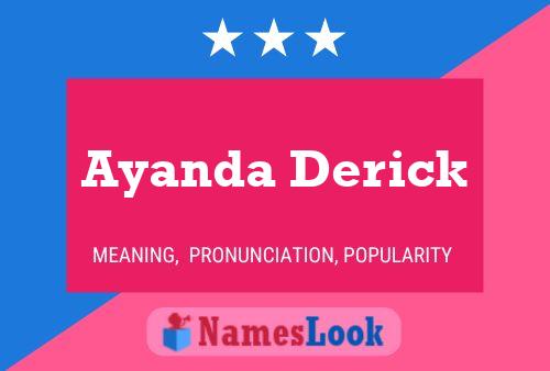 Affiche de nom Ayanda Derick