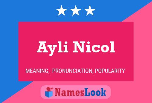 Affiche de nom Ayli Nicol