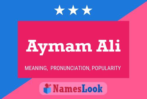 Affiche de nom Aymam Ali