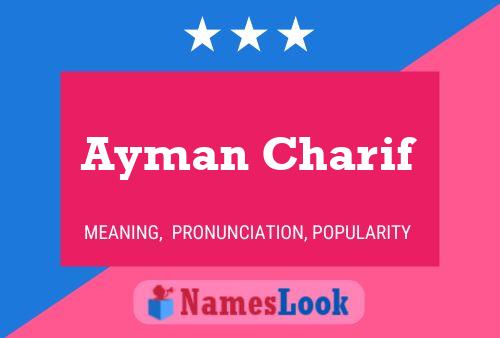 Affiche de nom Ayman Charif