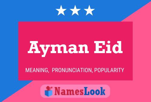 Affiche de nom Ayman Eid