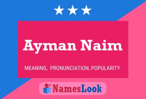 Affiche de nom Ayman Naim