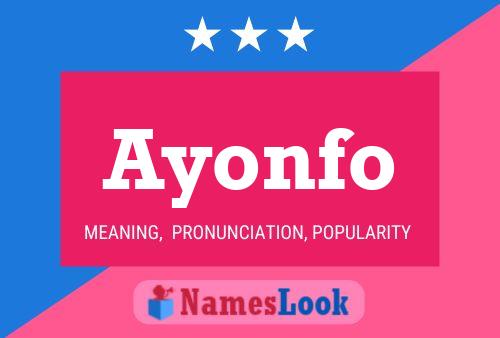 Affiche de nom Ayonfo