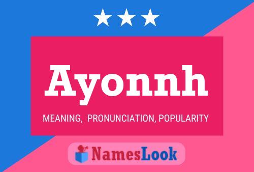 Affiche de nom Ayonnh