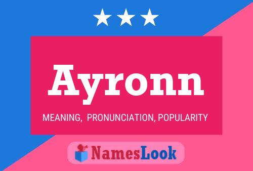 Affiche de nom Ayronn