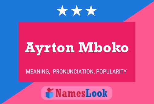 Affiche de nom Ayrton Mboko