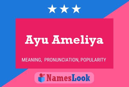 Affiche de nom Ayu Ameliya