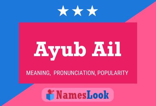 Affiche de nom Ayub Ail