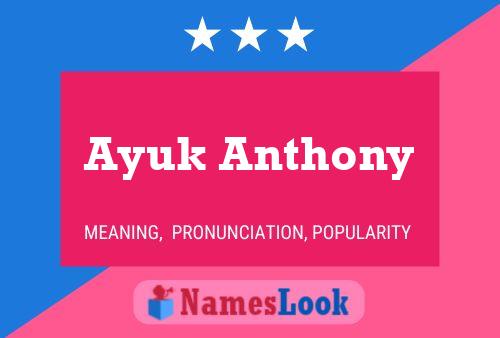 Affiche de nom Ayuk Anthony