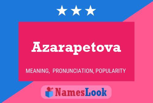 Affiche de nom Azarapetova