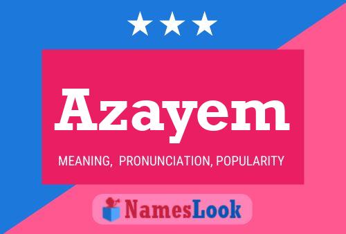 Affiche de nom Azayem