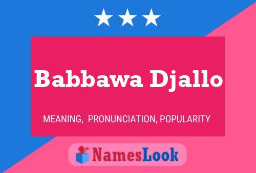 Affiche de nom Babbawa Djallo