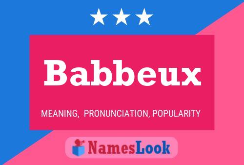 Affiche de nom Babbeux