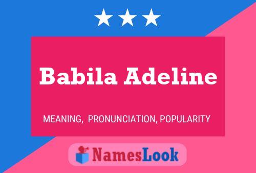 Affiche de nom Babila Adeline