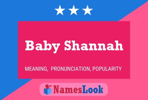 Affiche de nom Baby Shannah