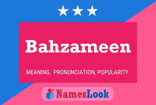 Affiche de nom Bahzameen