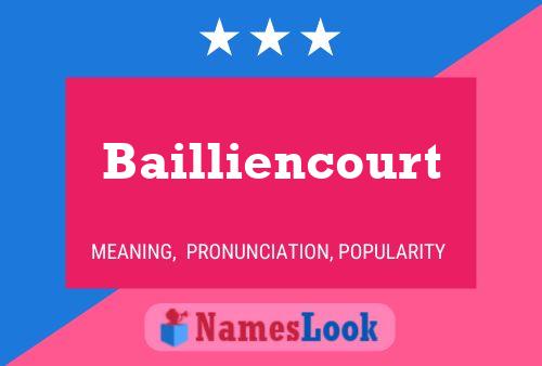 Affiche de nom Bailliencourt